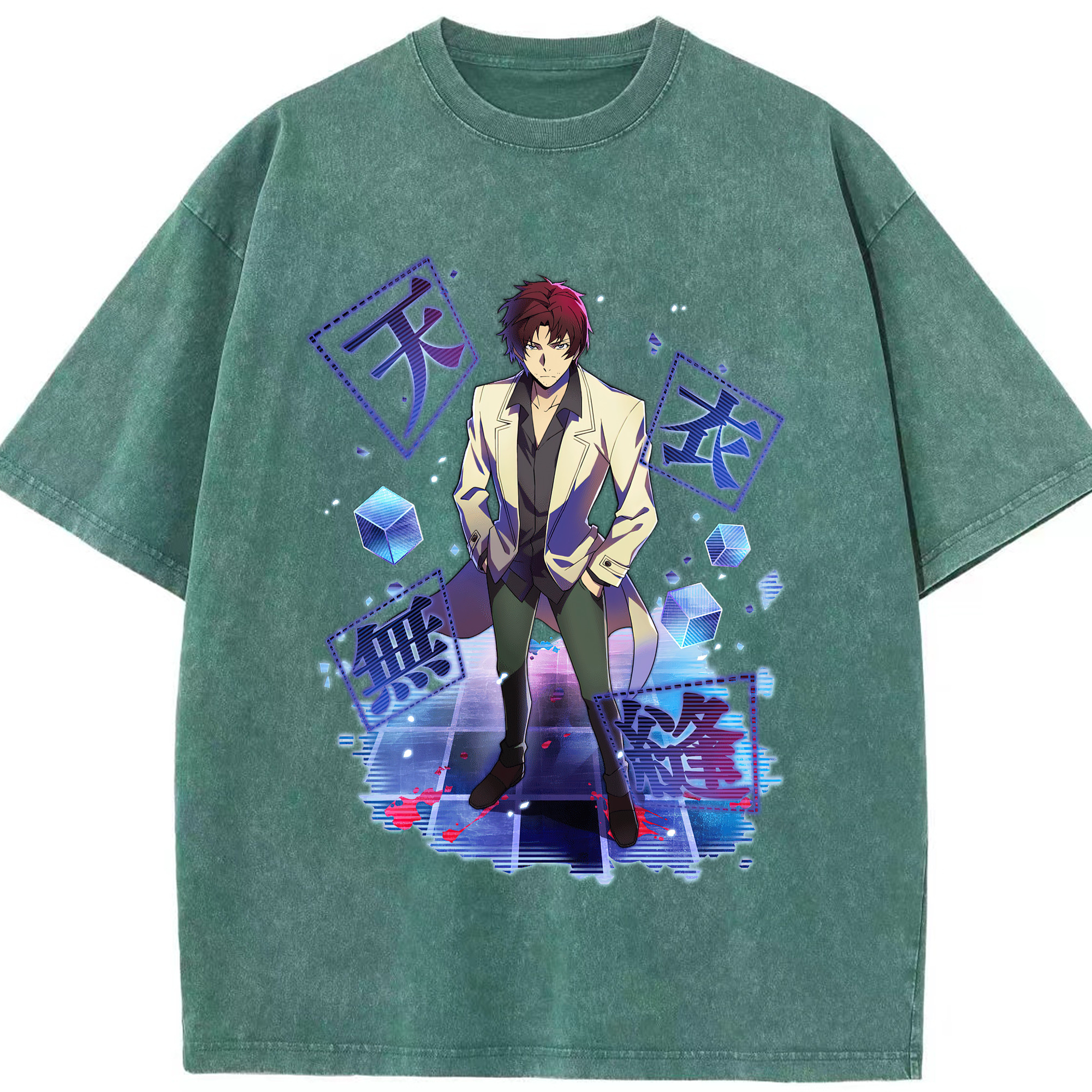 （画像用） 文豪ストレイドッグス Bungo Stray Dogs 綿100% ヴィンテージ風 半袖Tシャツ（フロントプリント）